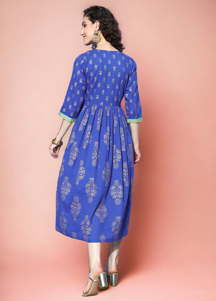 Indigo Blue Readymade Cotton Indian Dress 2025 Unisex For Sale