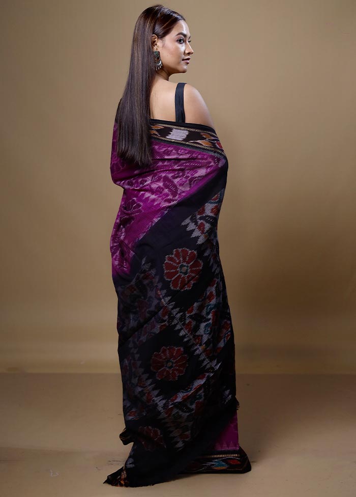 Violet Pure Cotton Saree With Blouse Piece Discount Many Kinds Of