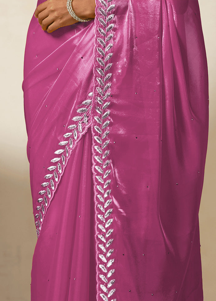 Rani Spun Silk Saree With Blouse Piece How Much Online