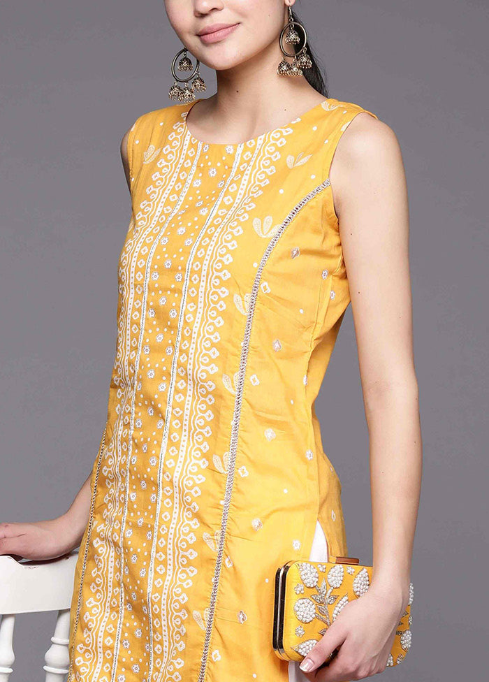 Yellow Readymade Cotton Kurti Clearance Websites