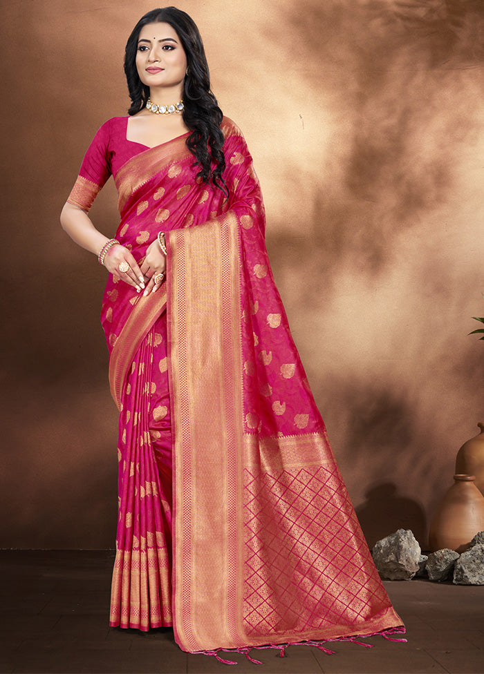 Pink Spun Silk Saree With Blouse Piece Recommend Sale Online