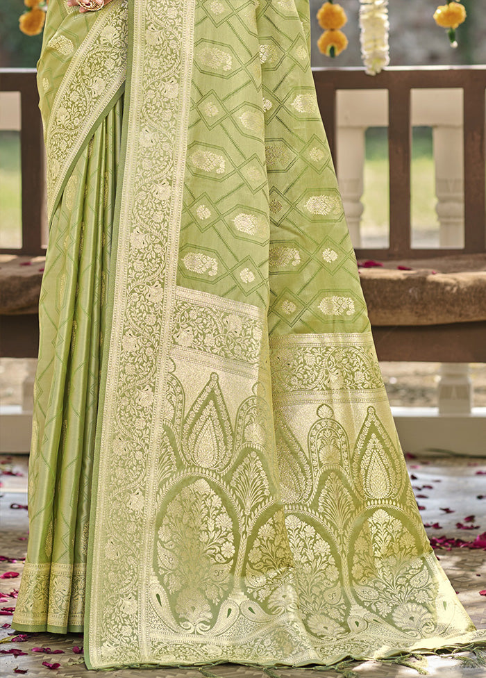 Light Green Satin Silk Saree With Blouse Piece Buy Cheap Visit