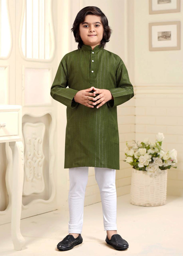 Mehendi Pure Cotton Kurta Pajama Set Get Authentic Cheap Online