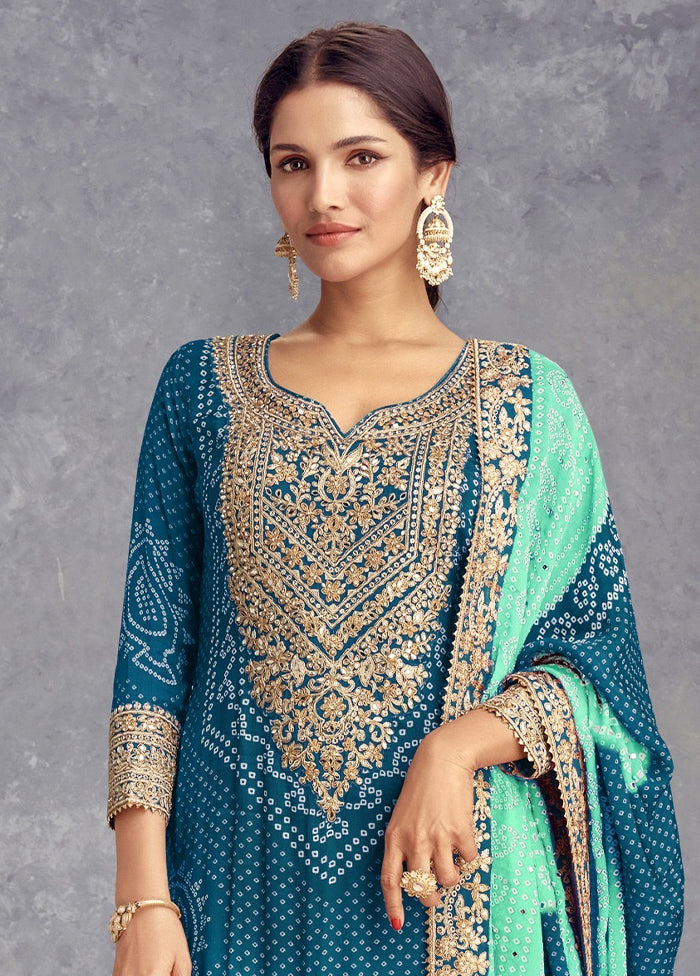 3 Pc Rama Semi Stitched Silk Suit Set Cheap Sale With Paypal