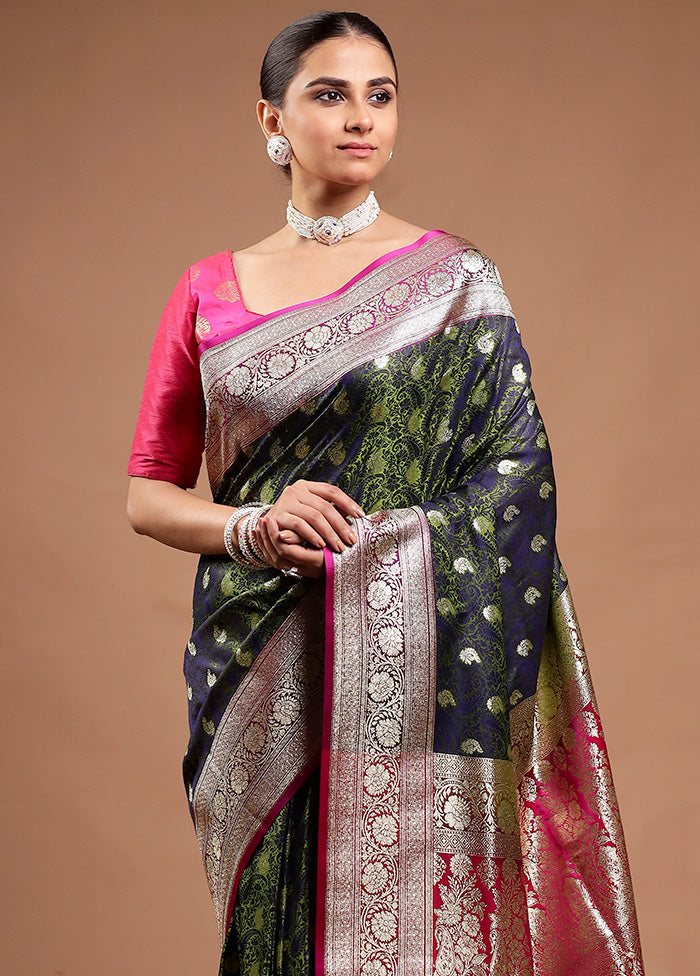 Green Tanchoi Silk Saree With Blouse Piece 2025 New Sale Online