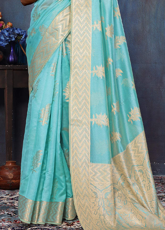 Firoza Organza Saree With Blouse Piece Buy Cheap Low Shipping