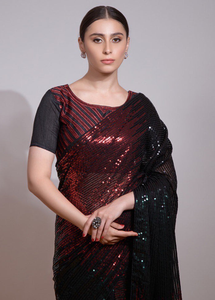 Multicolor Georgette Saree With Blouse Piece Tumblr