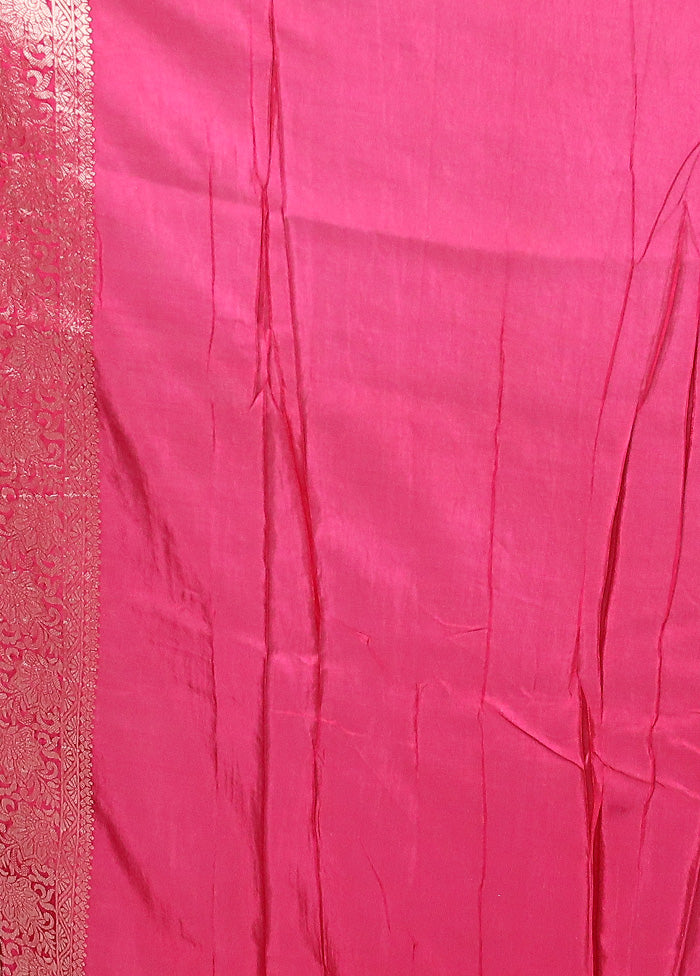 Red Dupion Silk Saree With Blouse Piece With Credit Card For Sale