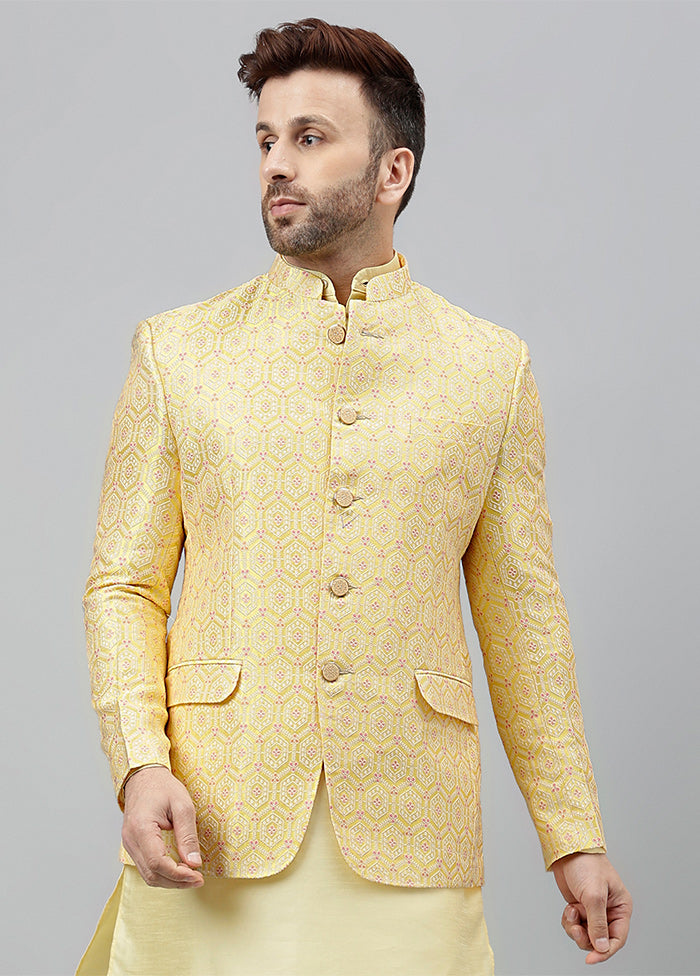 Lemon Silk Jacquard Blazer Sale Best Sale