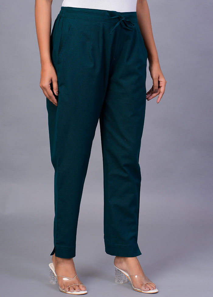 Teal Cotton Festive Pant Free Shipping Tumblr