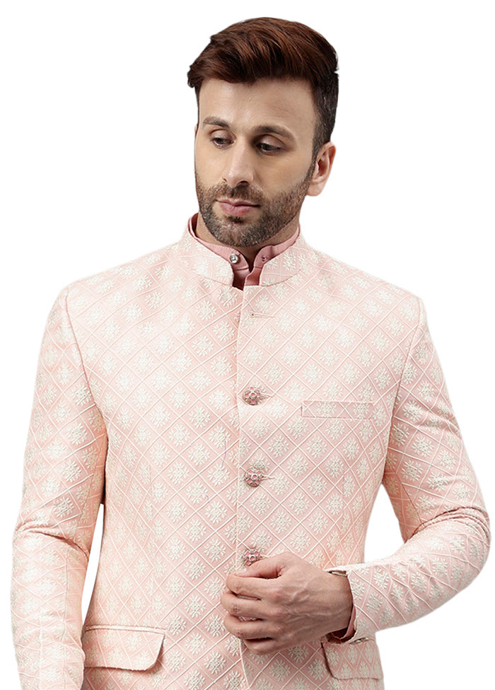 Pink Viscose Jacquard Blazer Websites Cheap Pice