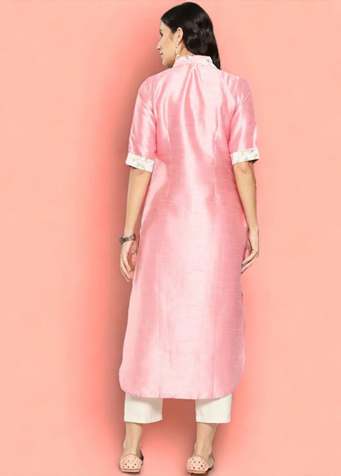 Pink Readymade Silk Kurti Outlet 100% Authentic