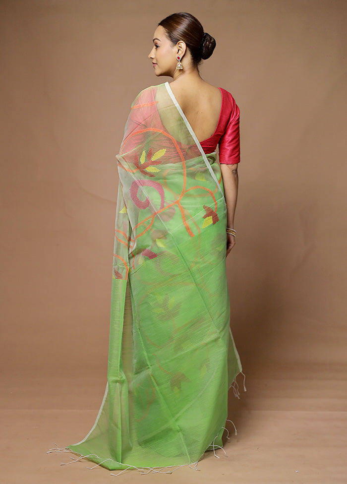 Green Matka Silk Saree With Blouse Piece Discount Looking For