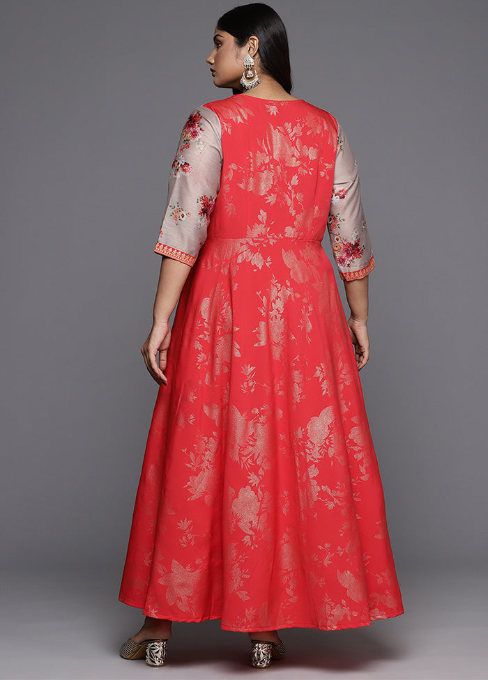 Red Readymade Silk Indian Dress Discount Best Store To Get