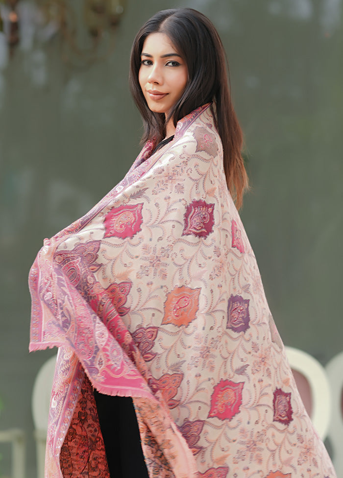 Cream Fine Wool Shawl Newest Online