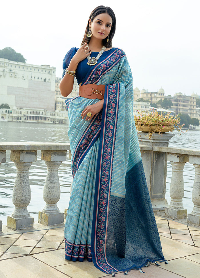 Firoza Spun Silk Saree With Blouse Piece Clearance Online Official Site