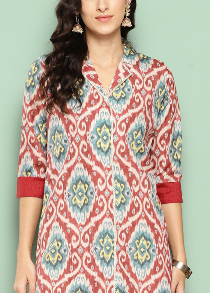 Red Readymade Silk Kurti Free Shipping Sale Online