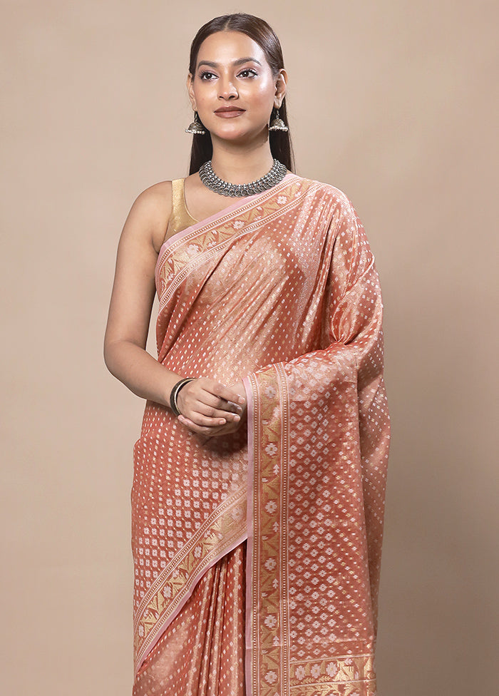 Orange Tissue Silk Saree With Blouse Piece Recommend Cheap Online