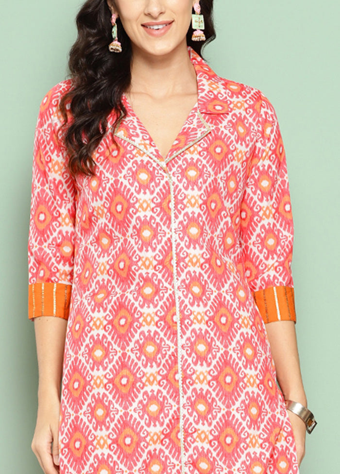 Orange Readymade Silk Kurti Cheap Sale Eastbay