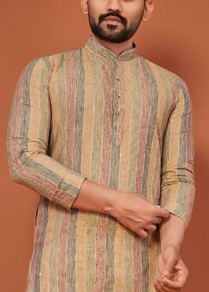 Multicolor Silk Kurta And Pajama Set Free Shipping Huge Surprise