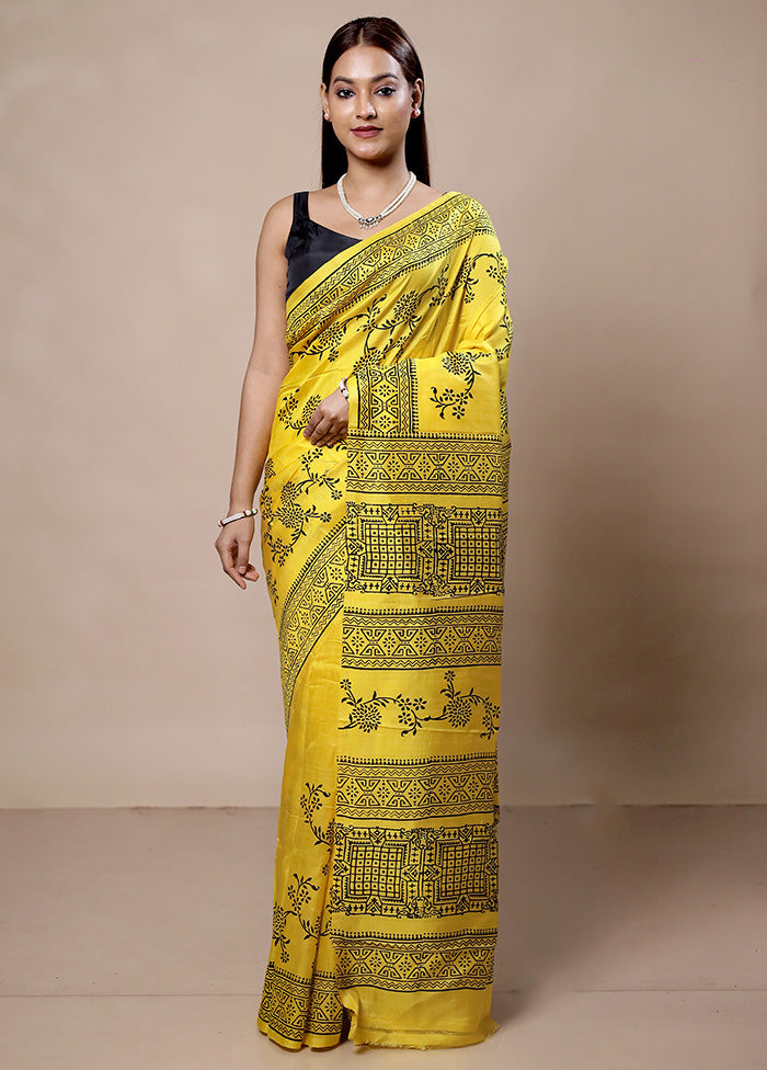 Yellow Pure Bishnupuri Silk Saree Without Blouse Piece Top Quality Online