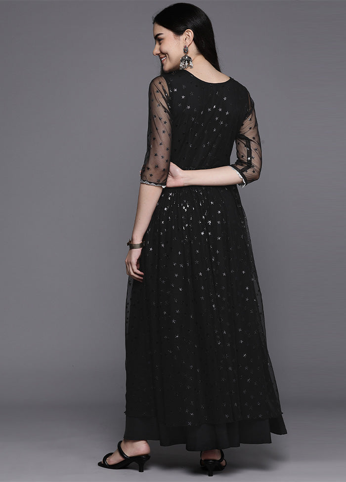 Black Readymade Net Indian Dress Cheap Sale Low Cost