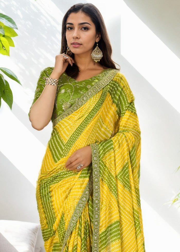 Yellow Spun Silk Saree With Blouse Piece 2025 New Cheap Online