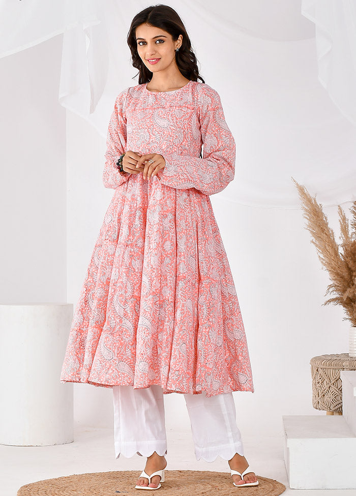 2 Pc Pink Cotton Printed Kurti Set Manchester Cheap Pice