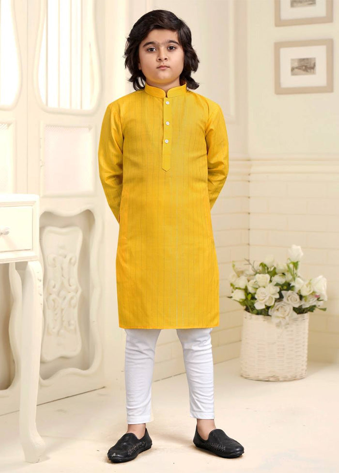 Yellow Pure Cotton Kurta Pajama Set Clearance Ebay