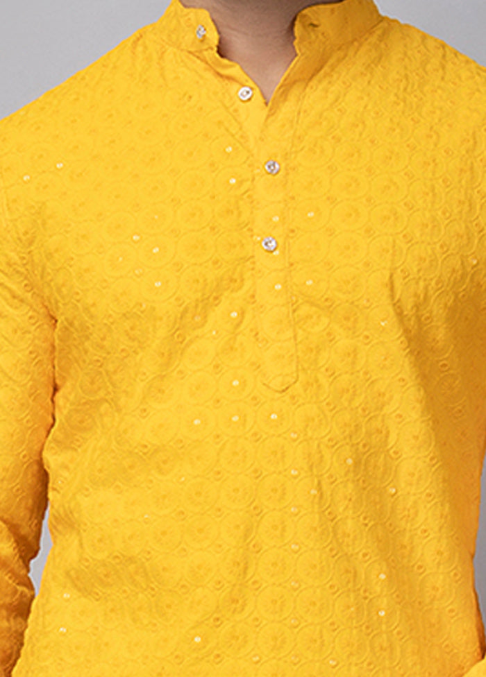 Yellow Viscose Embroidered Knee Length Kurta Cheap Cheap Online