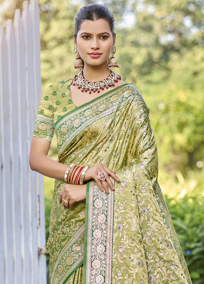 Green Spun Silk Saree With Blouse Piece Buy Cheap Wholesale Pice