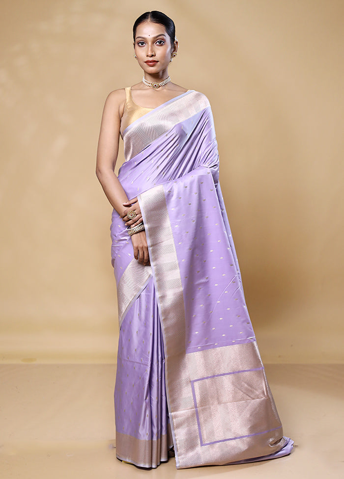 Lavender Katan Silk Saree With Blouse Piece Buy Cheap Looking For