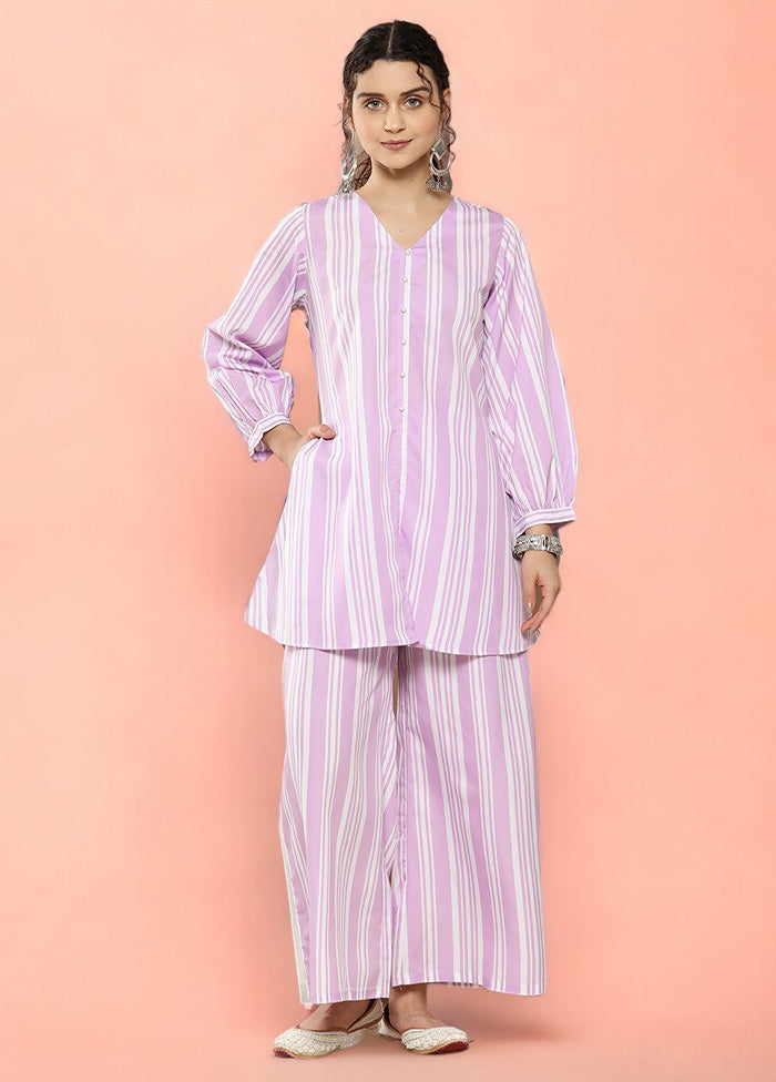 2 Pc Lavender Readymade Silk Top Set Online Online Cheap Pice