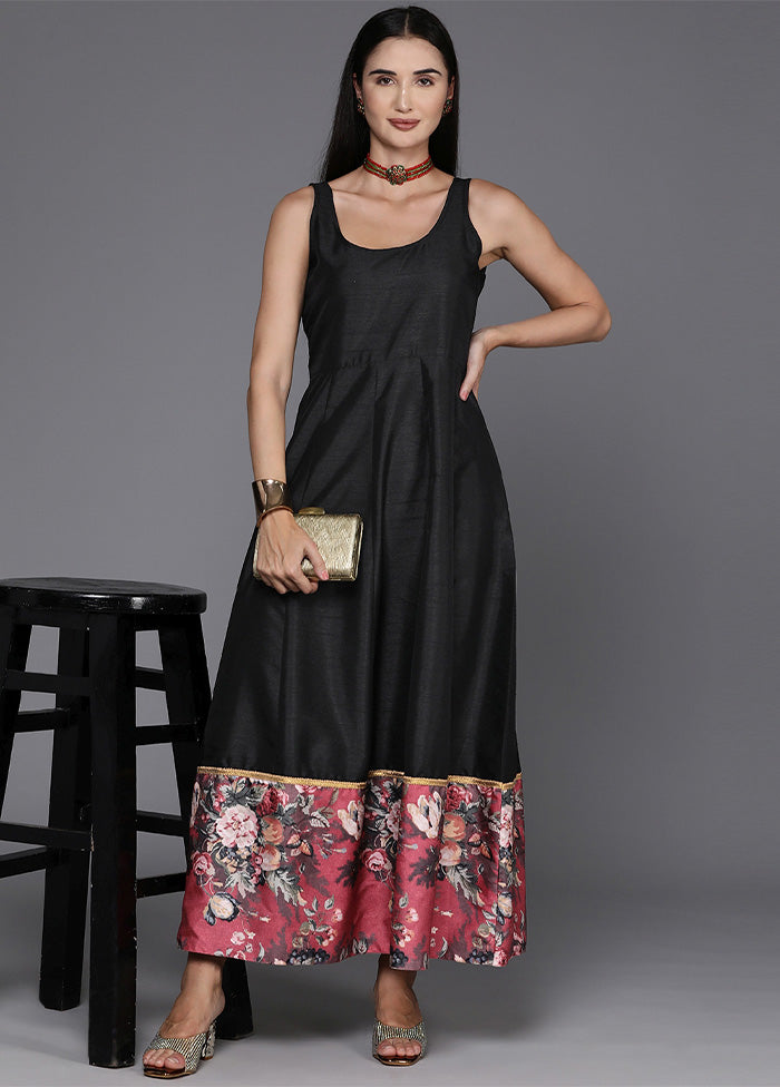 Black Readymade Silk Indian Dress Store Sale Online