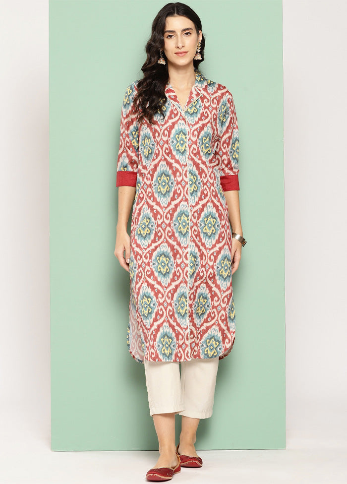 Red Readymade Silk Kurti Free Shipping Sale Online