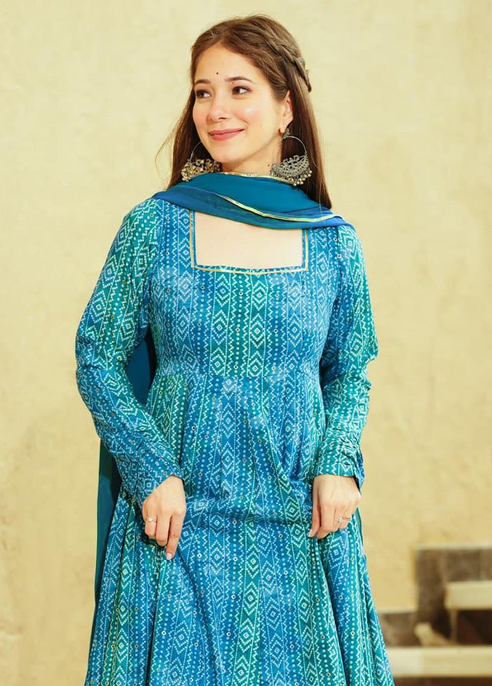 Blue Readymade Georgette Indian Dress Clearance Explore