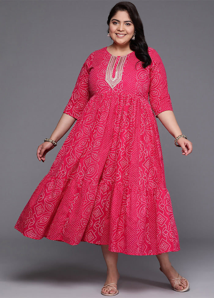 Pink Readymade Cotton Indian Dress Free Shipping With Mastercard