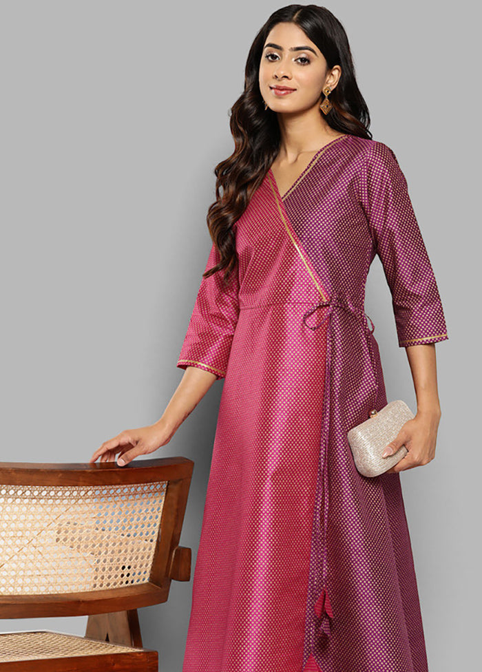 Purple Readymade Net Indian Dress Discount Inexpensive