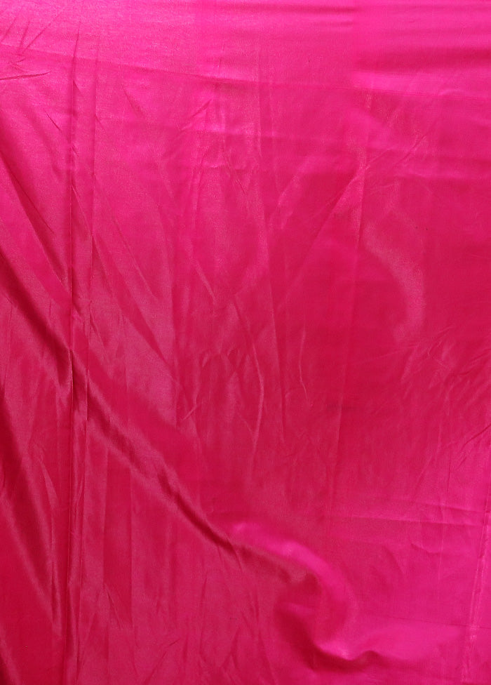 Pink Banarasi Silk Saree With Blouse Piece Get To Buy Sale Online