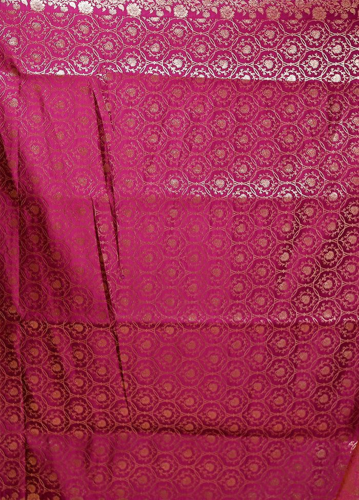 Purple Banarasi Silk Saree With Blouse Piece Discount Best Place