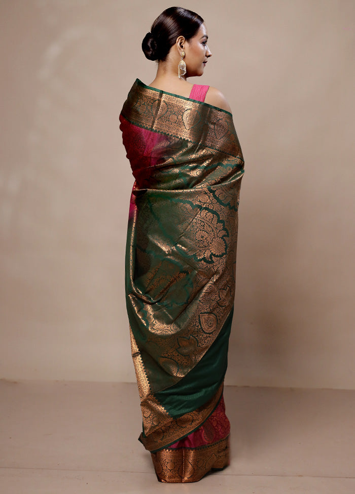 Pink Kanjivaram Silk Saree With Blouse Piece Wholesale Pice Cheap Pice