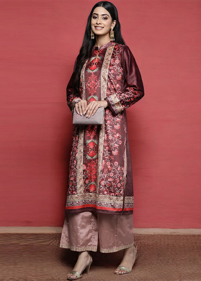 Burgundy Readymade Velvet Kurti Clearance Pick A Best