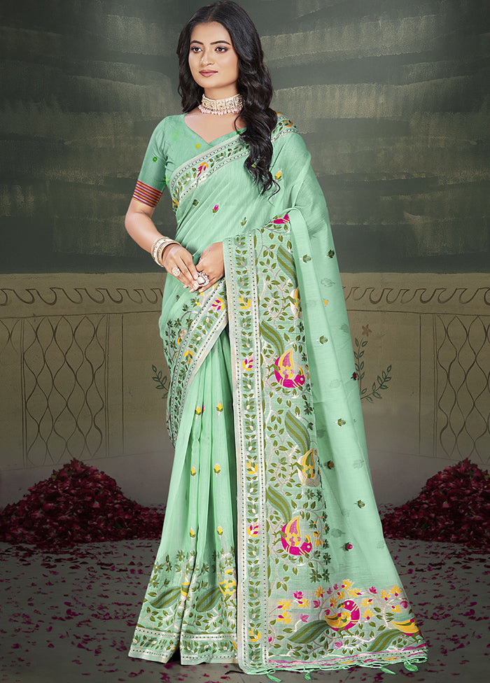 Multicolor Cotton Saree With Blouse Piece For Sale Finishline