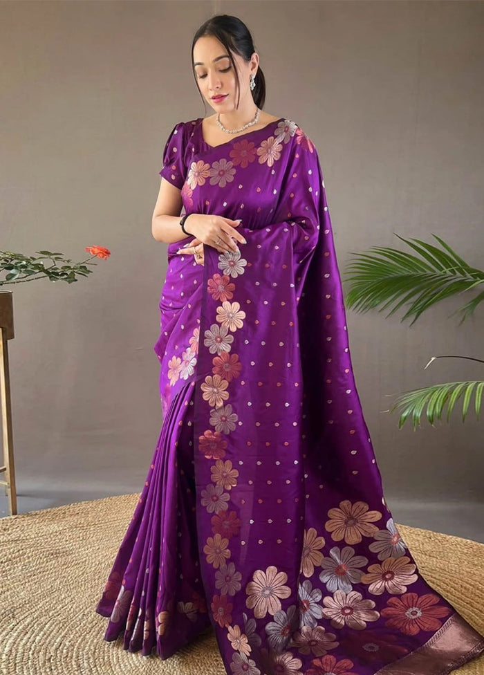 Rani Banarasi Silk Saree With Blouse Piece Outlet Amazing Pice