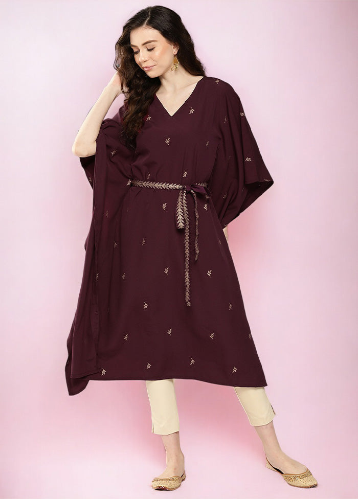 Burgundy Readymade Silk Kurti Buy Cheap Perfect