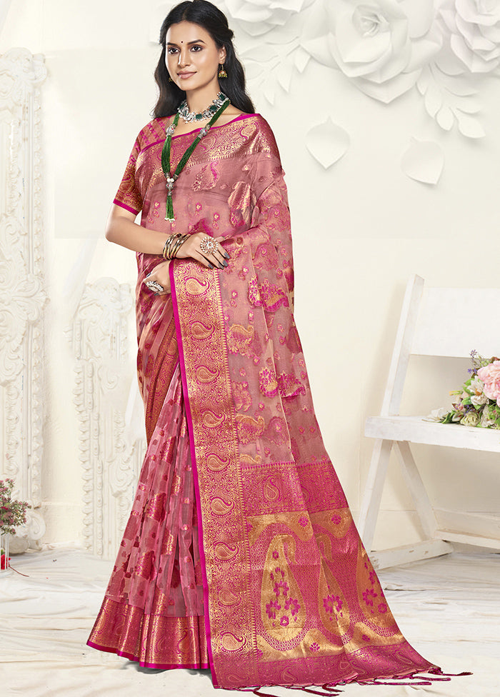 Multicolor Organza Saree With Blouse Piece Discount Professional