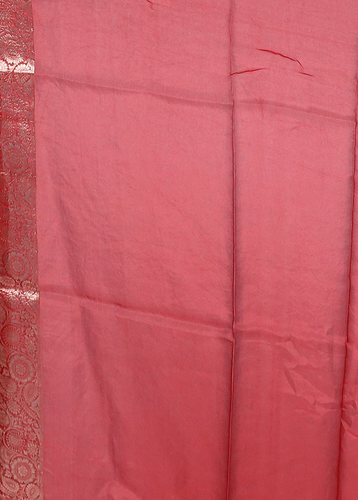 Red Dupion Silk Saree With Blouse Piece Buy Cheap Countdown Package