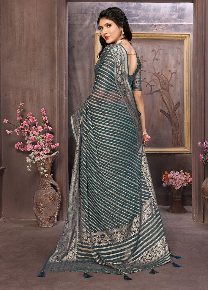 Grey Spun Silk Saree With Blouse Piece Explore