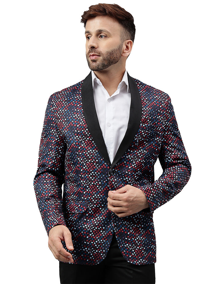 Multicolor Viscose Printed Blazer Outlet Manchester Great Sale