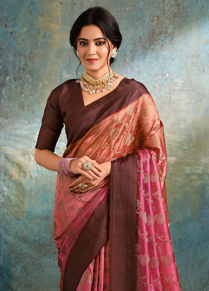 Multicolor Spun Silk Saree With Blouse Piece Grey Outlet Store Online